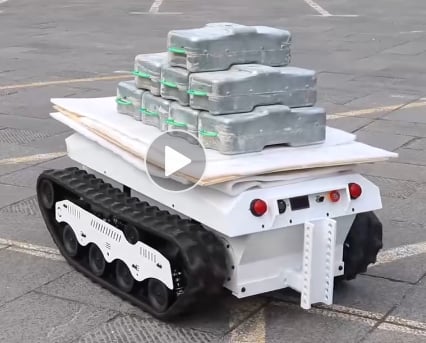This image shows the rover with the optional extra hitch attached.